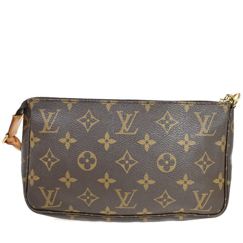 Louis Vuitton Pochette Accessoires Brown Canvas Shoulder Bag (Pre-Owned)