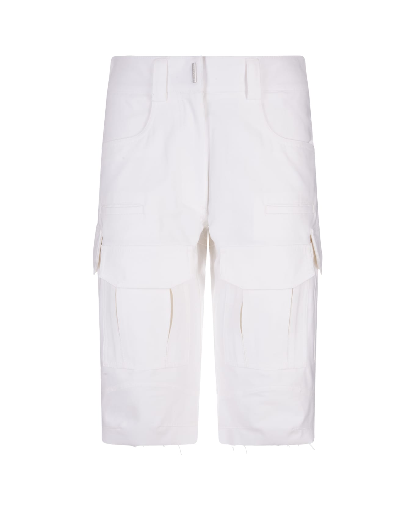 Givenchy White Fibres Cargo Women's Shorts