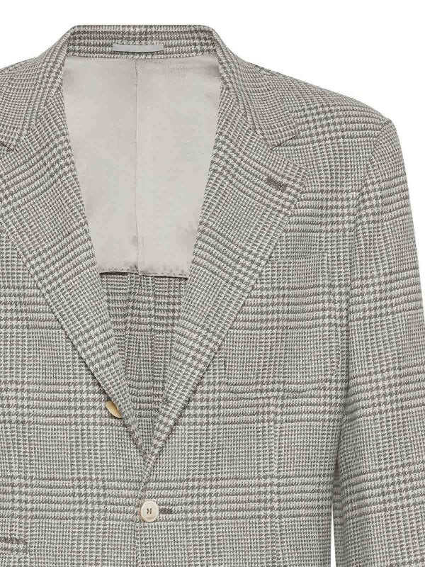 Brunello Cucinelli Army Wool Men's Blazer