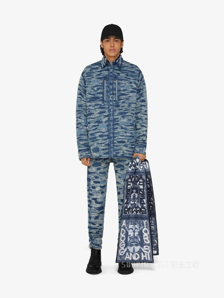 Givenchy Blue Fibres Denim Women's Jacket