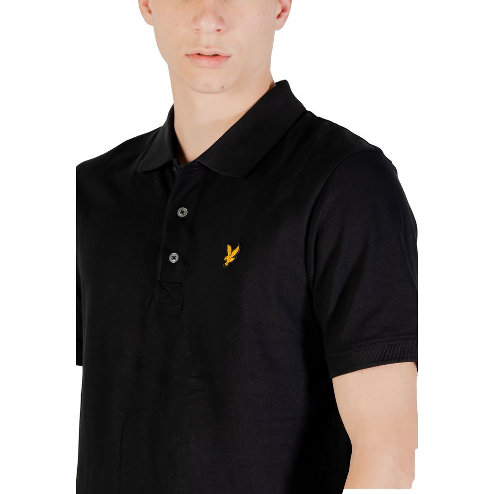 Lyle & Scott Black Cotton Polo Men's Shirt