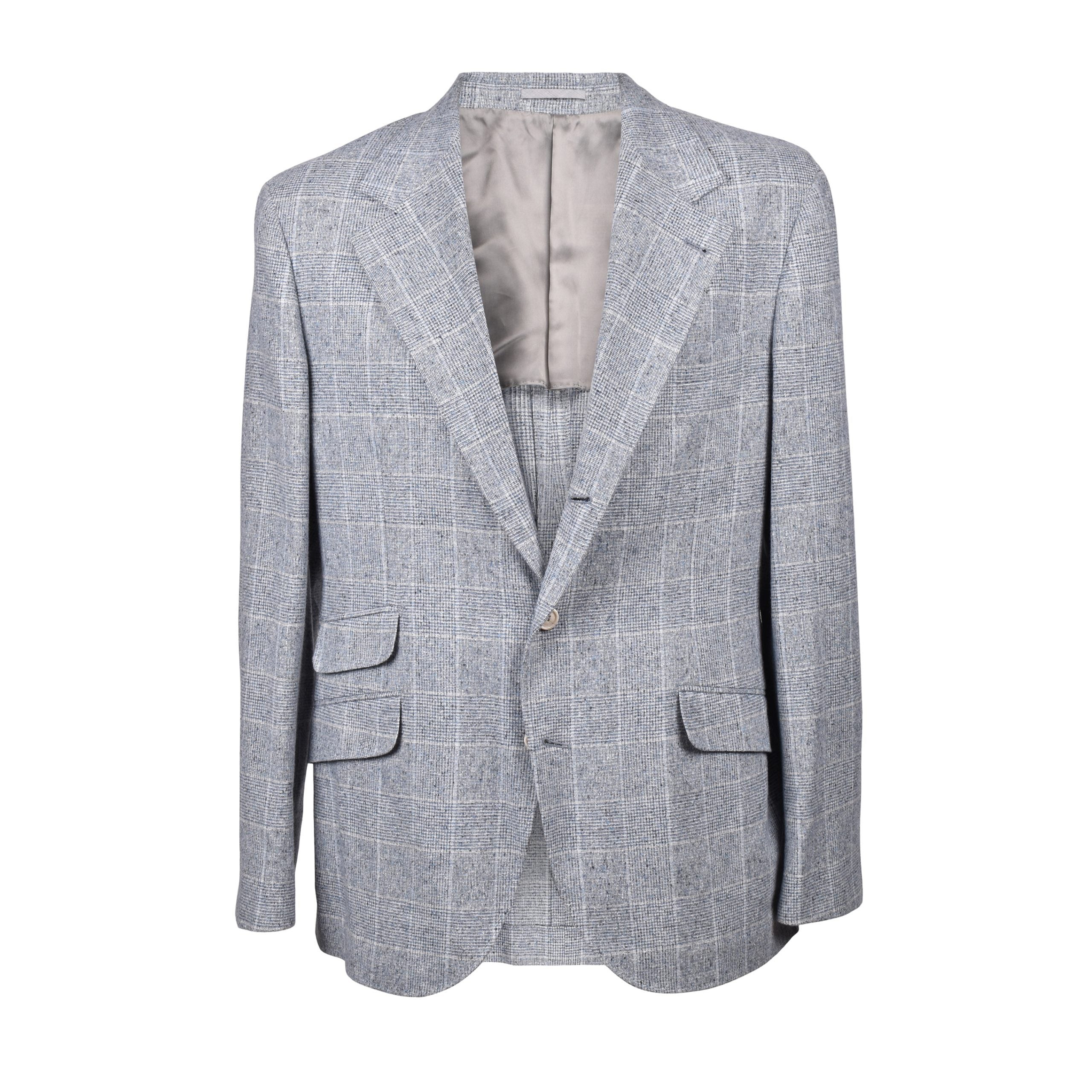 Brunello Cucinelli Blue Silk Men's Blazer