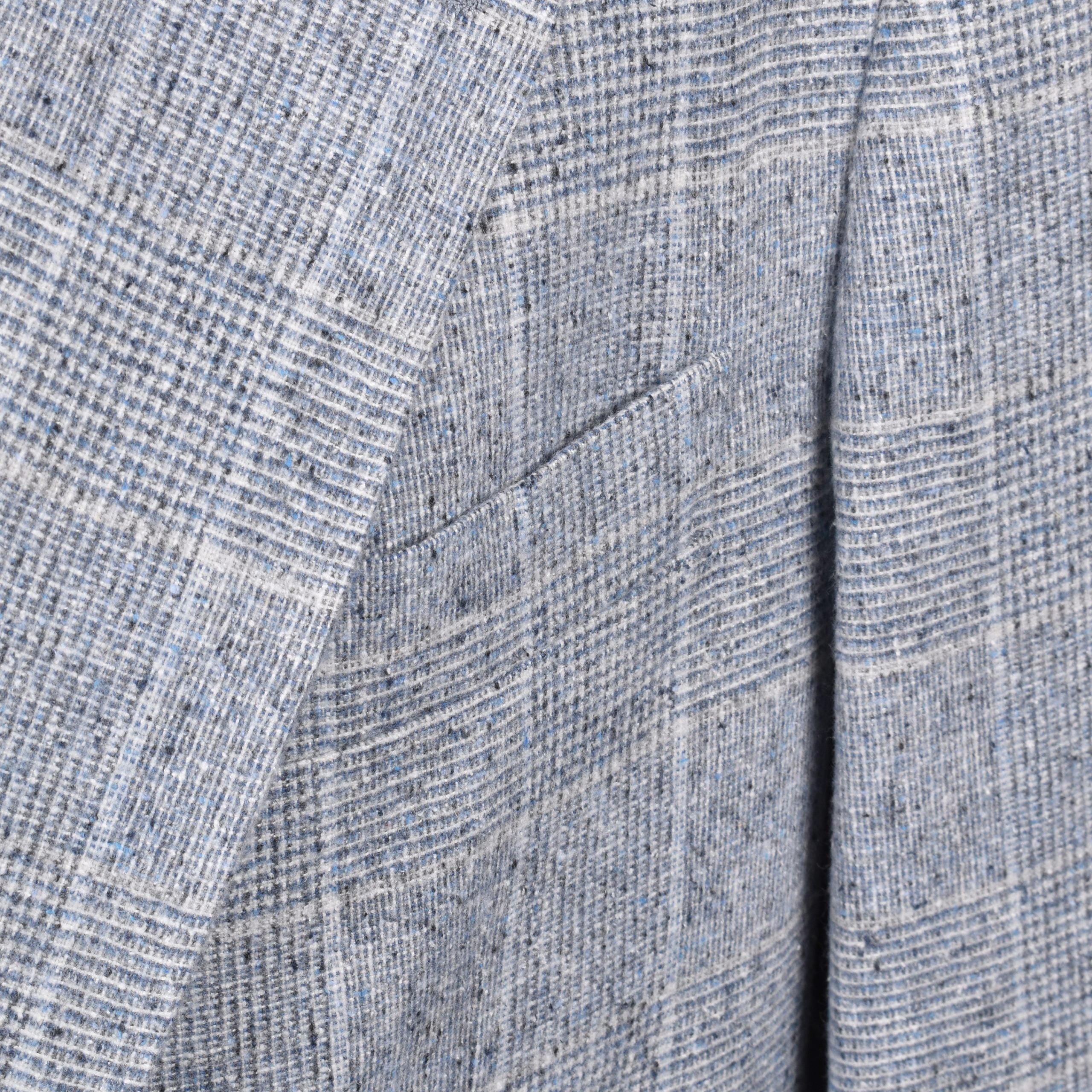 Brunello Cucinelli Blue Silk Men's Blazer