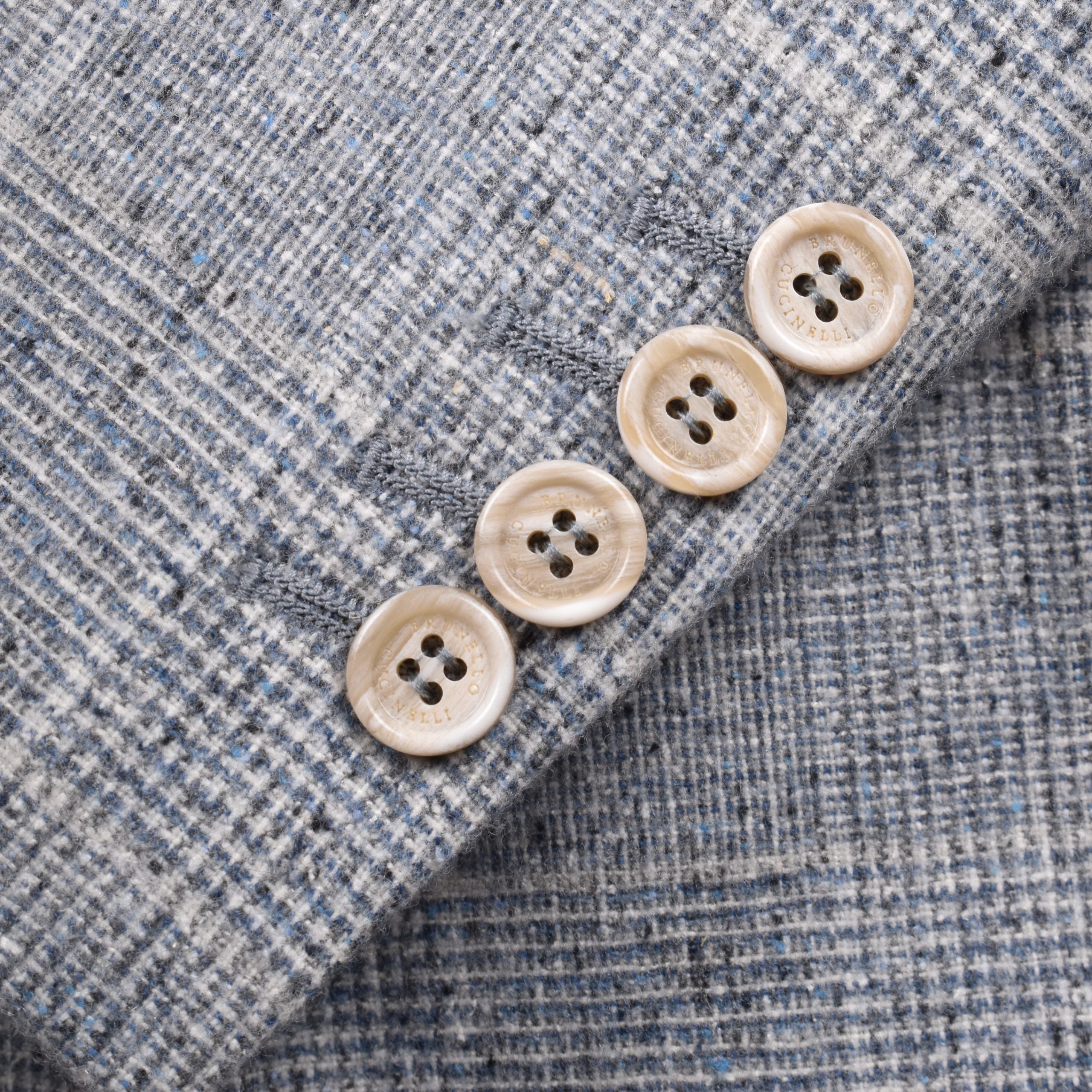 Brunello Cucinelli Blue Silk Men's Blazer