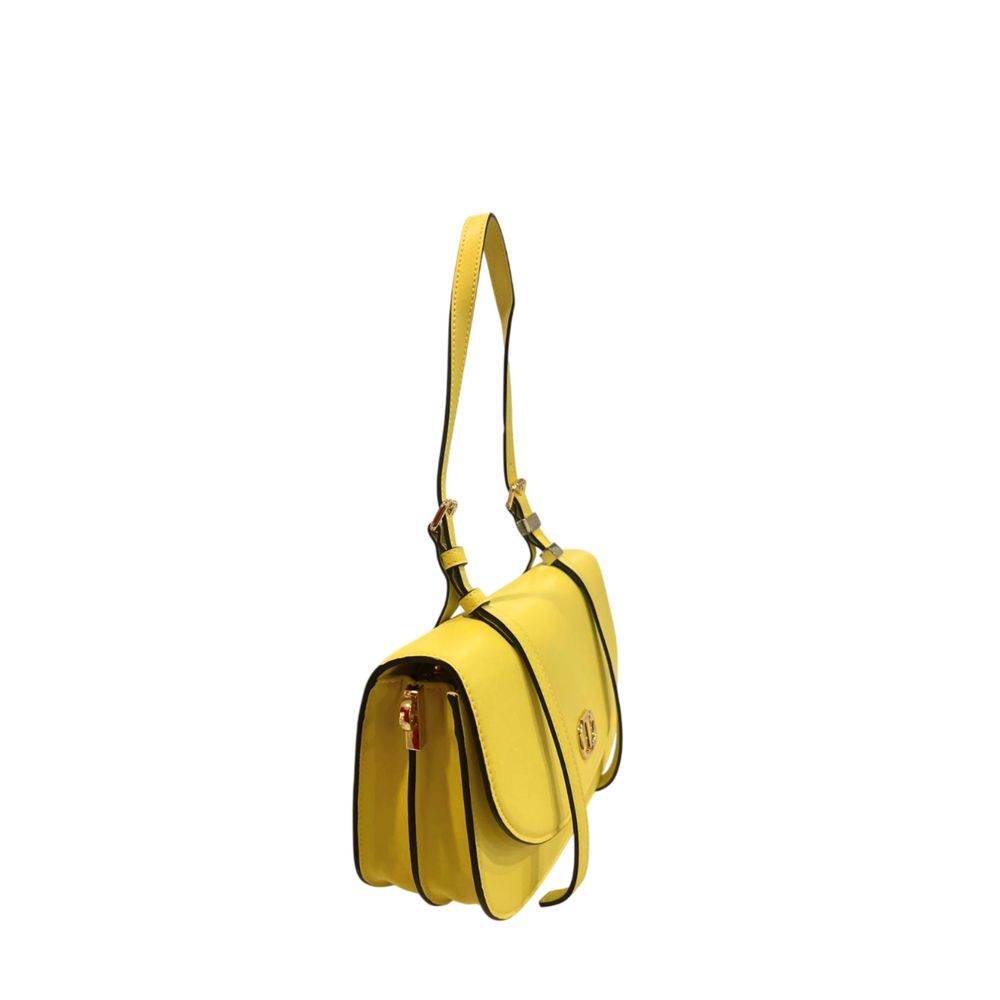 Twinset Yellow PU Women Shoulder Women's Bag