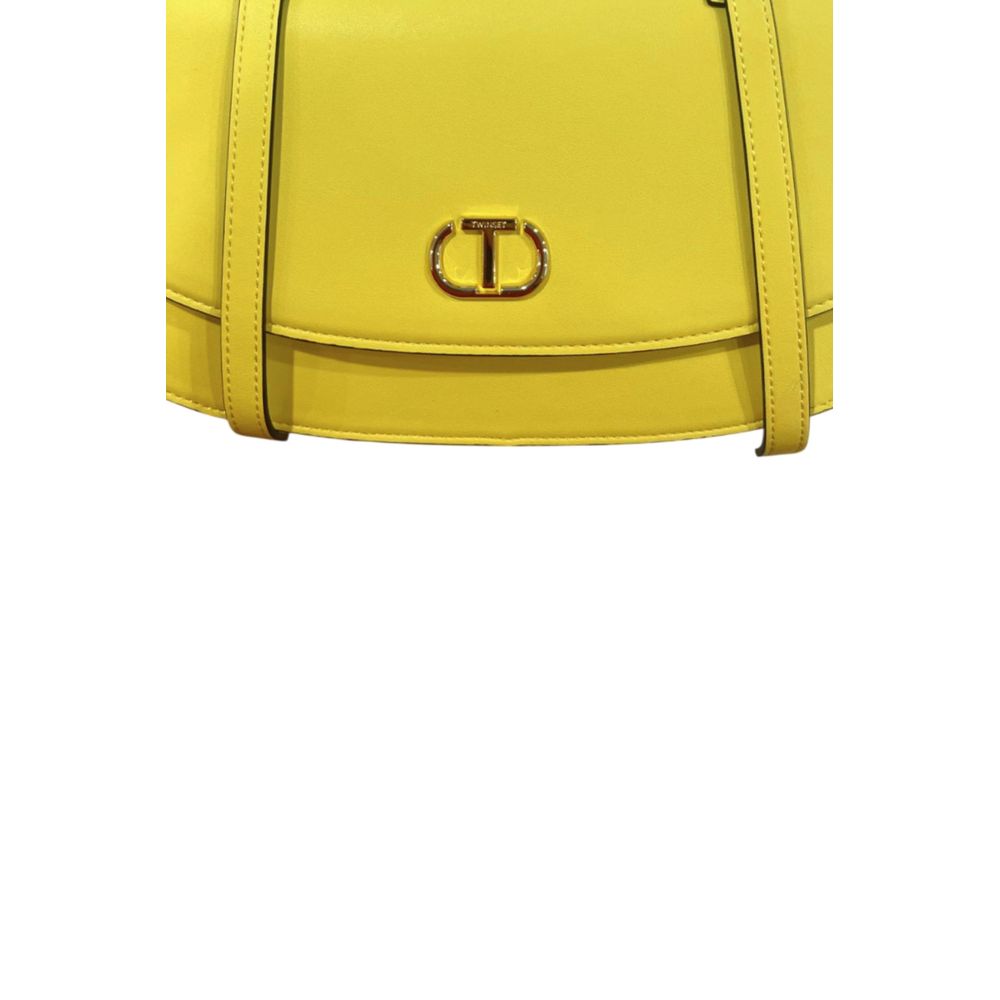 Twinset Yellow PU Women Shoulder Women's Bag