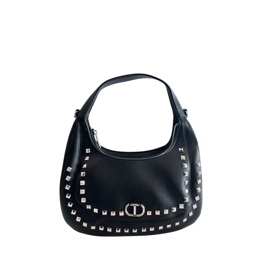 Twinset Black PU Women Shoulder Women's Bag