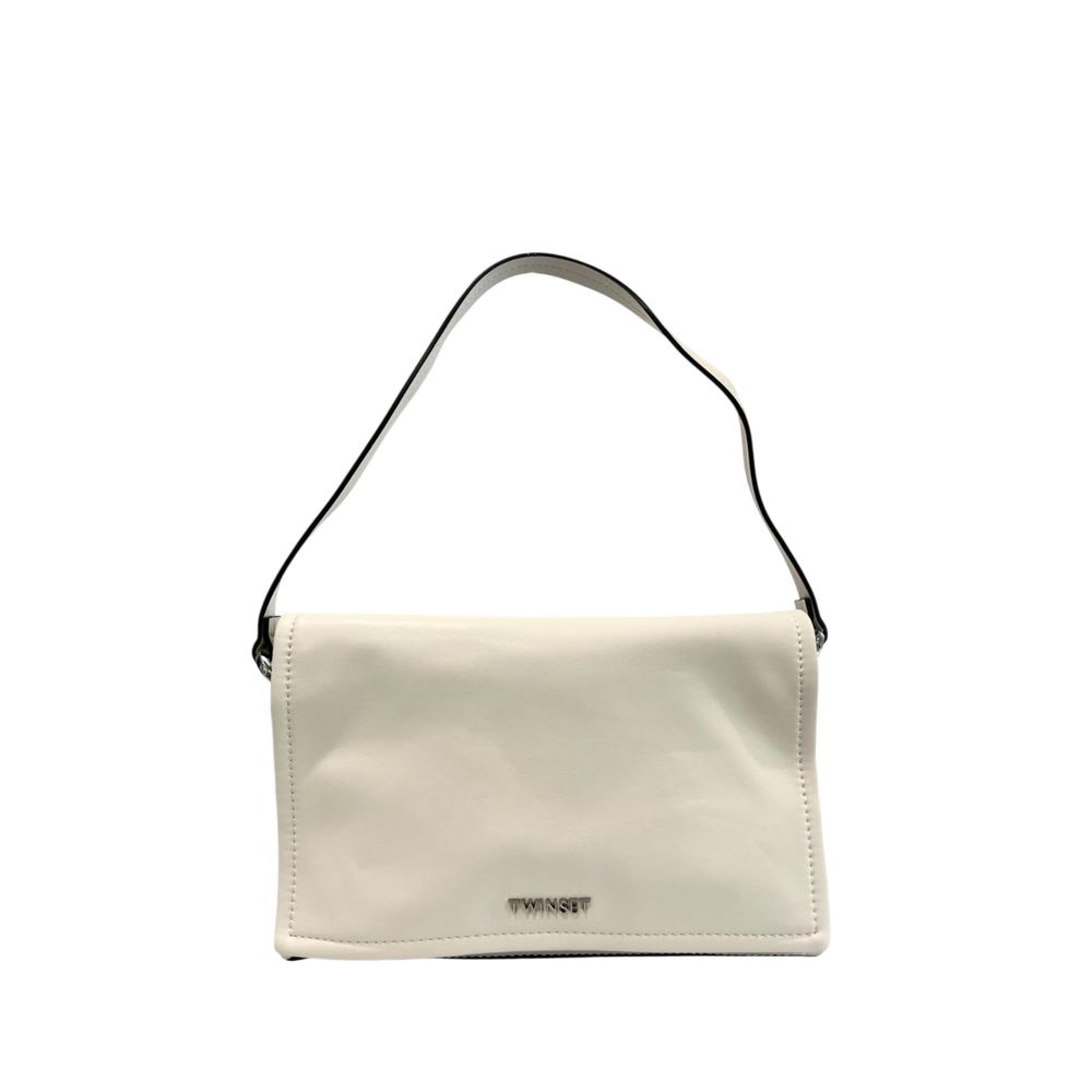 Twinset White PU Women Shoulder Women's Bag