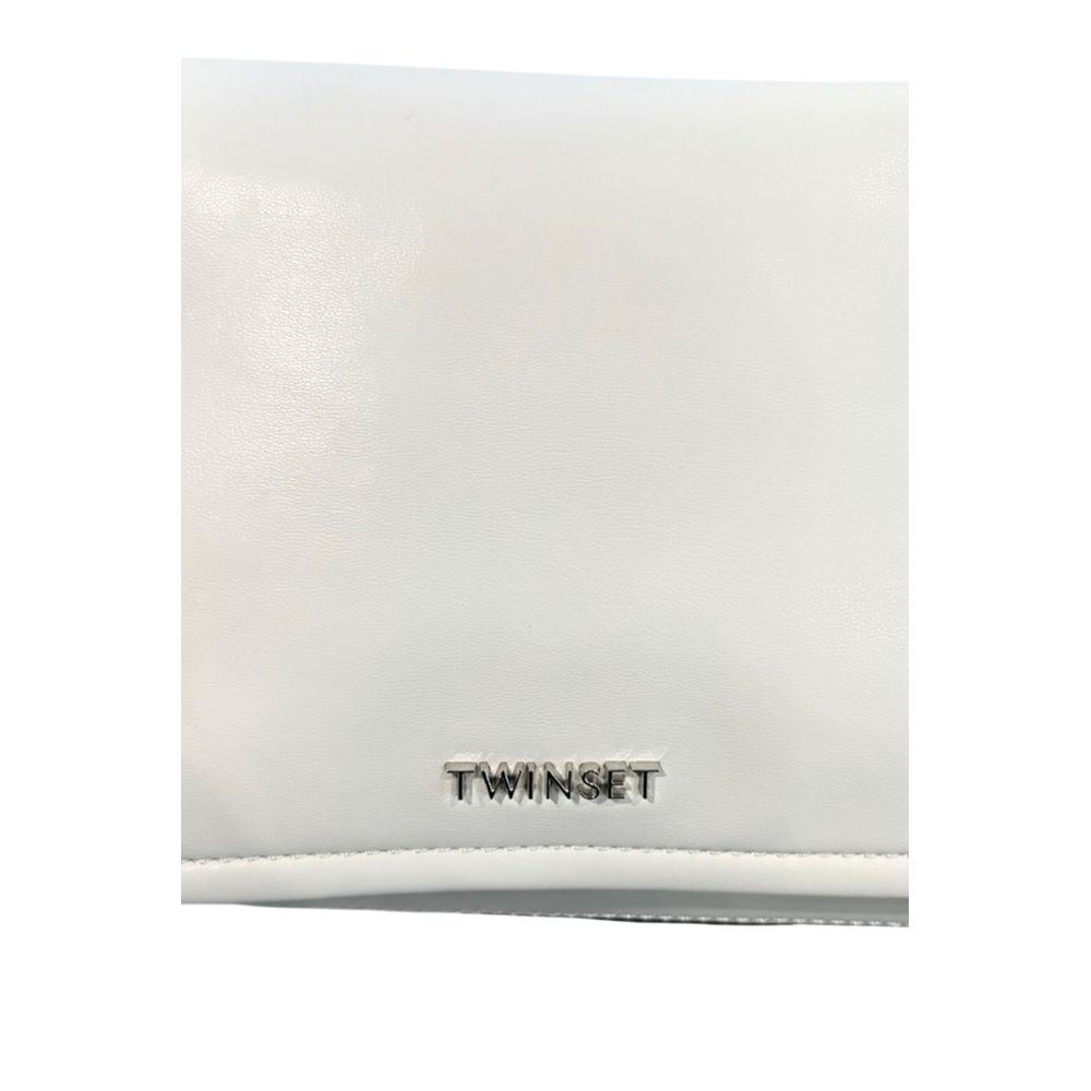 Twinset White PU Women Shoulder Women's Bag