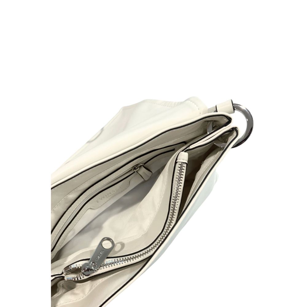 Twinset White PU Women Shoulder Women's Bag