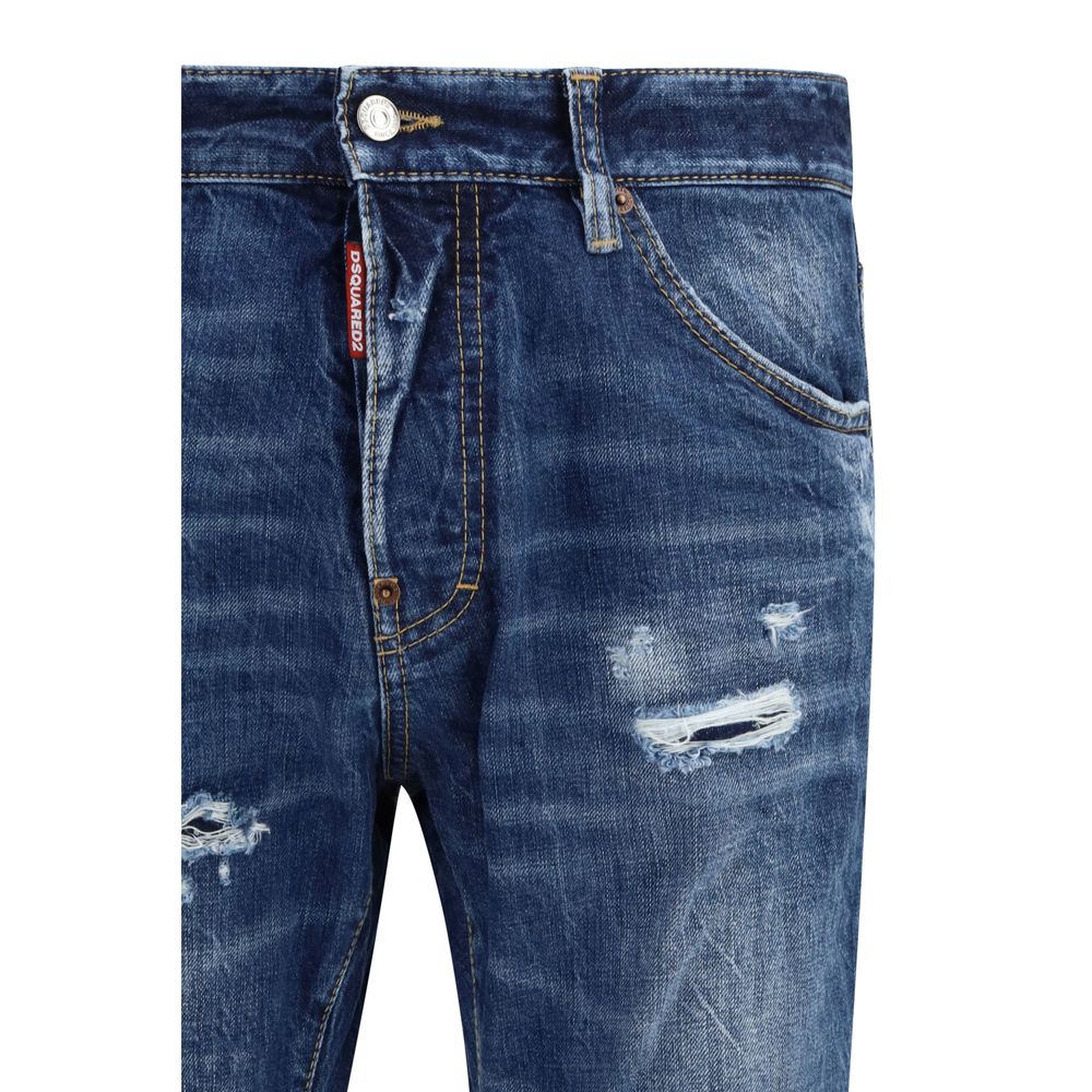 Dsquared² Blue Cotton Slim Fit Men's Jeans