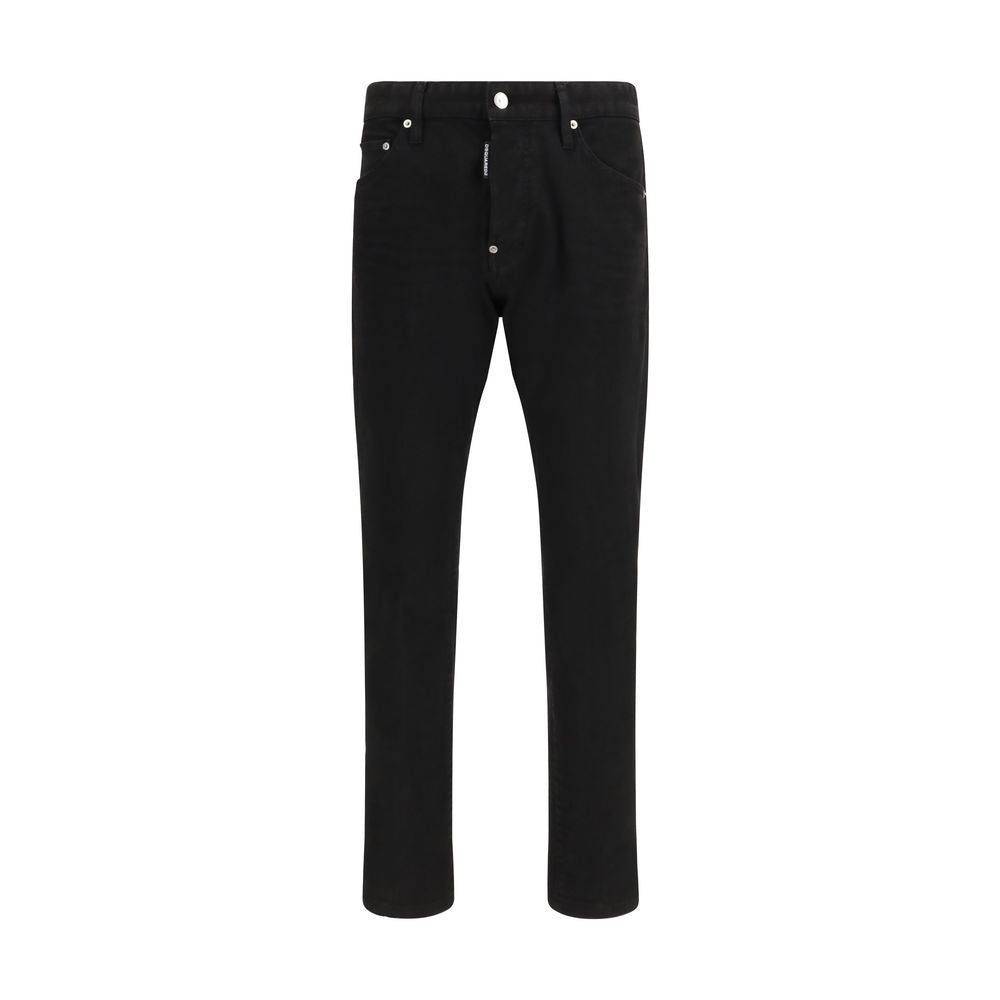 Dsquared² Black Cotton Slim Fit Men's Jeans