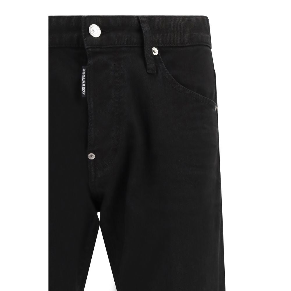 Dsquared² Black Cotton Slim Fit Men's Jeans