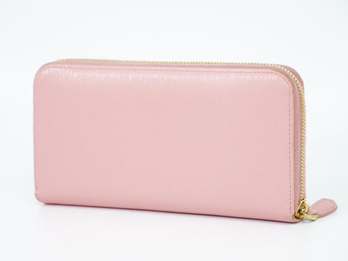 Prada Pink Leather Wallet  (Pre-Owned)