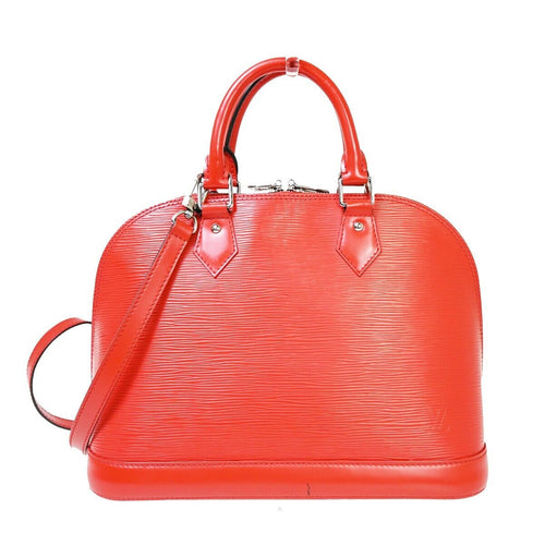 Louis Vuitton Alma Red Leather Handbag (Pre-Owned)