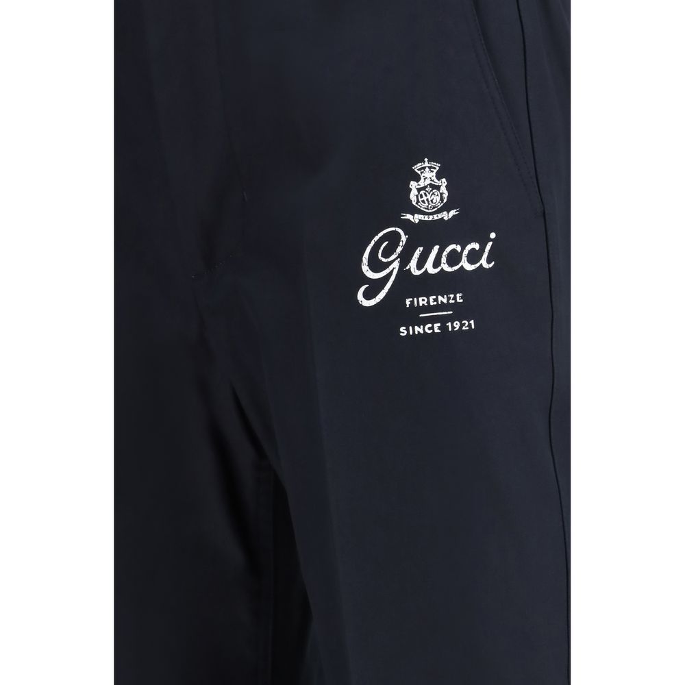 Gucci Blue Cotton Casual Men's Pants