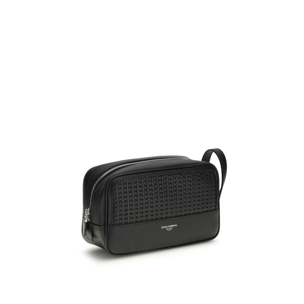 Dolce & Gabbana Black Calf Leather Bos Taurus Other Men's Accessories