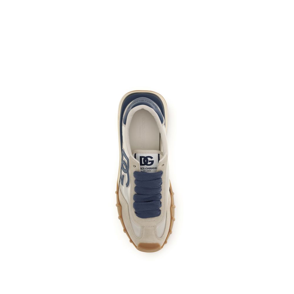 Dolce & Gabbana Multicolor Calf Leather Bos Taurus Athletic Men's Sneakers