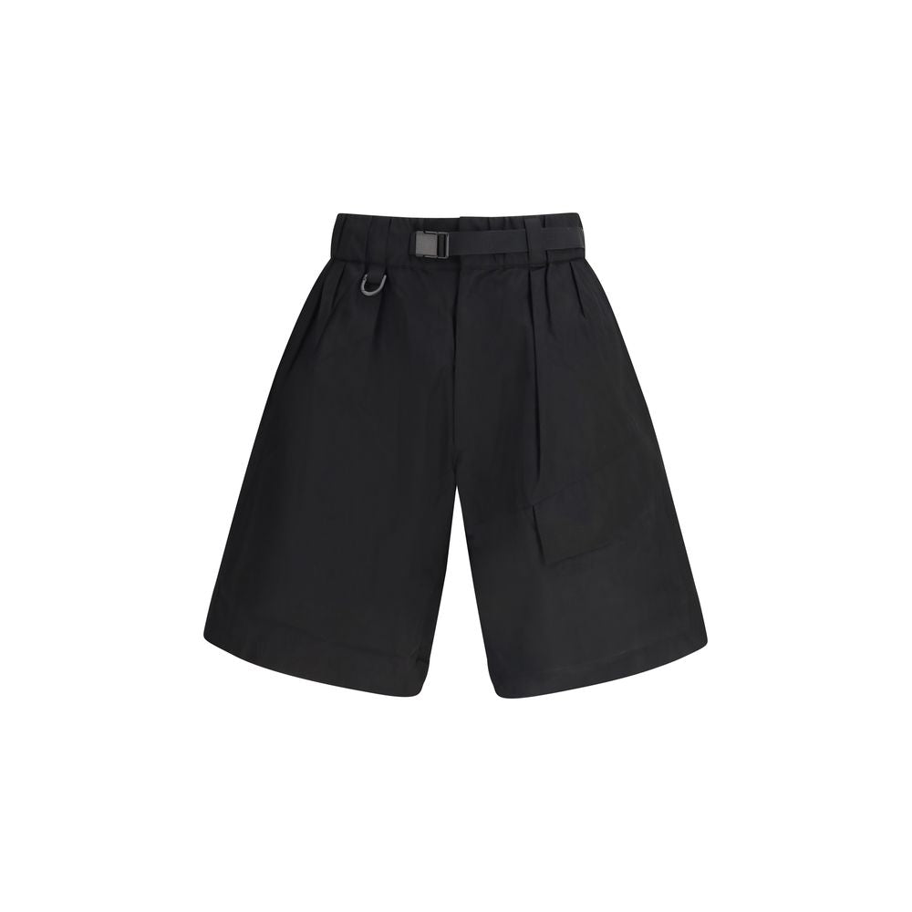 Y-3 Black Cotton Bermuda Men's Shorts