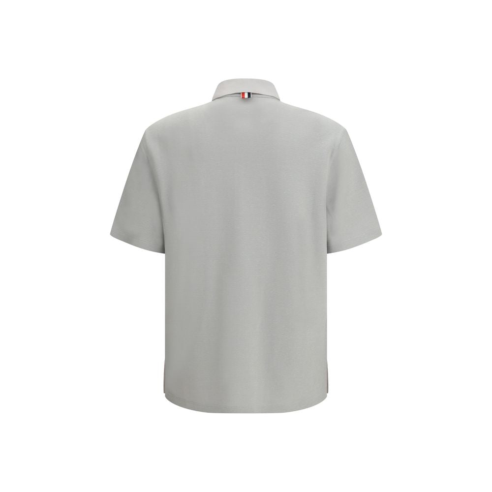 Thom Browne Gray Cotton Polo Men's Shirt