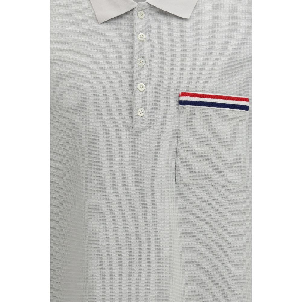 Thom Browne Gray Cotton Polo Men's Shirt