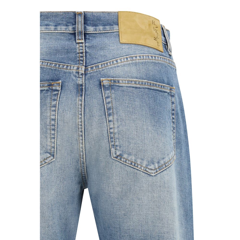 Haikure Blue Cotton Straight-Leg Men's Jeans