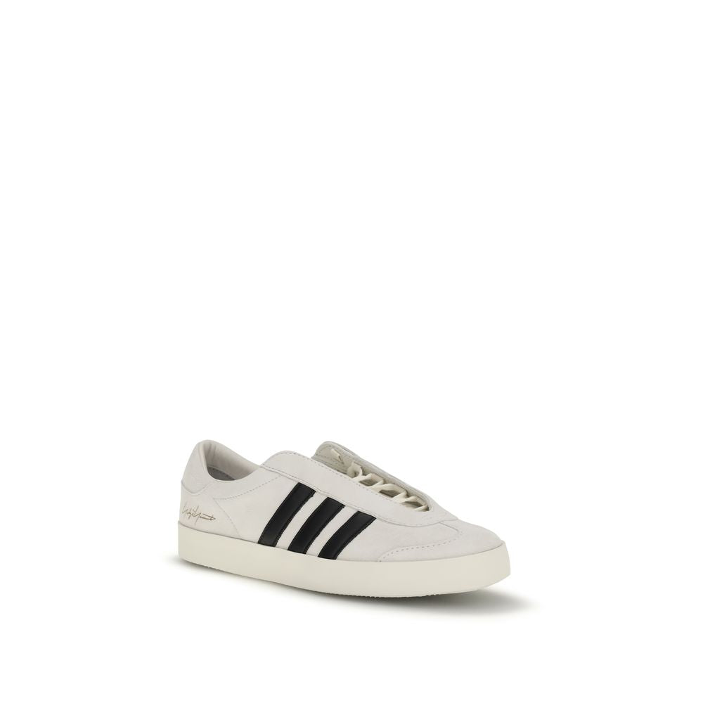 Y-3 Beige Calf Leather Bos Taurus Low Top Men's Sneakers