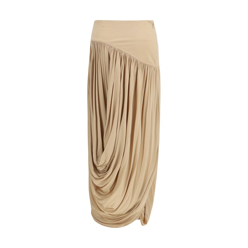 Ferragamo Beige Viscose Long Women's Skirt