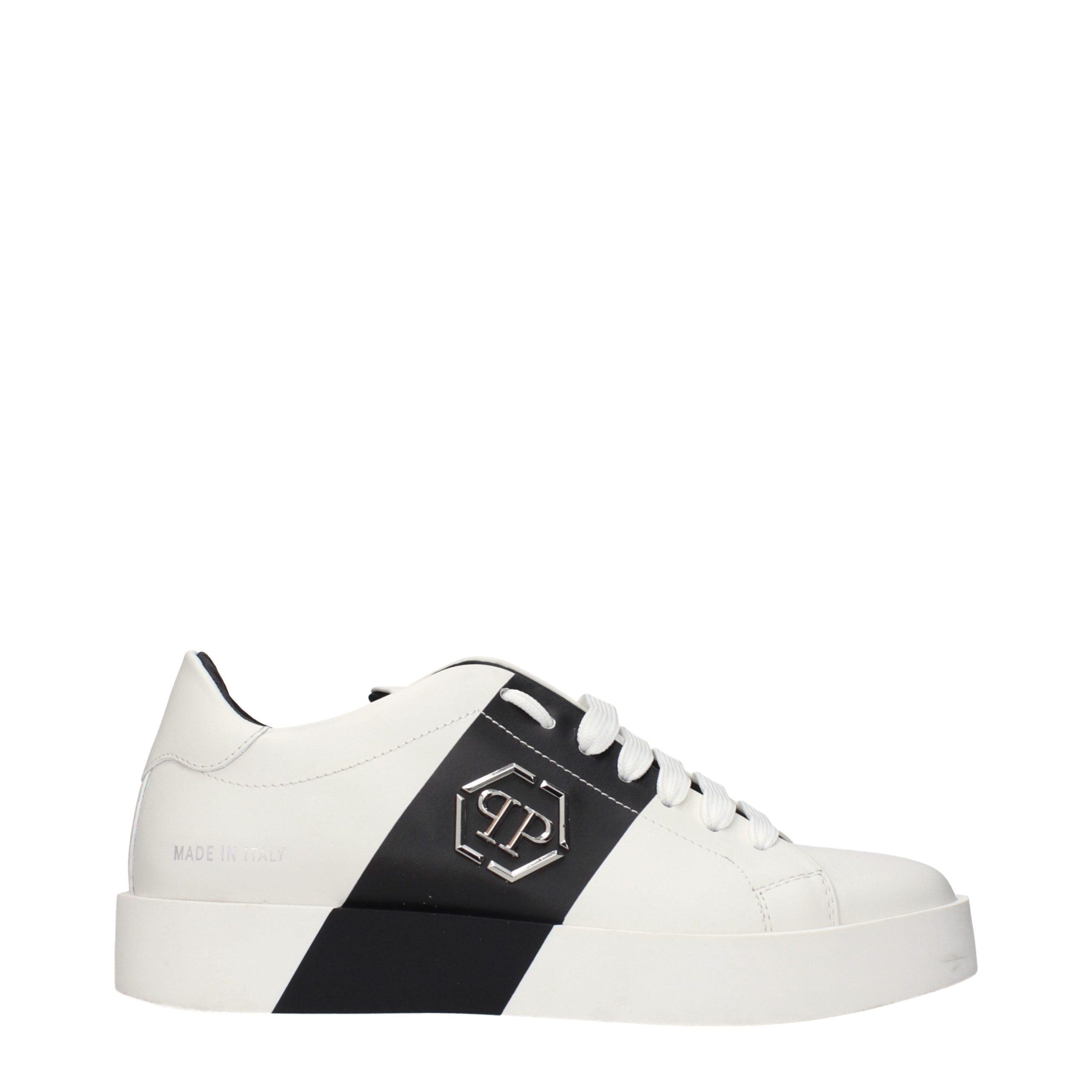 Philipp Plein White Leather Men's Sneakers