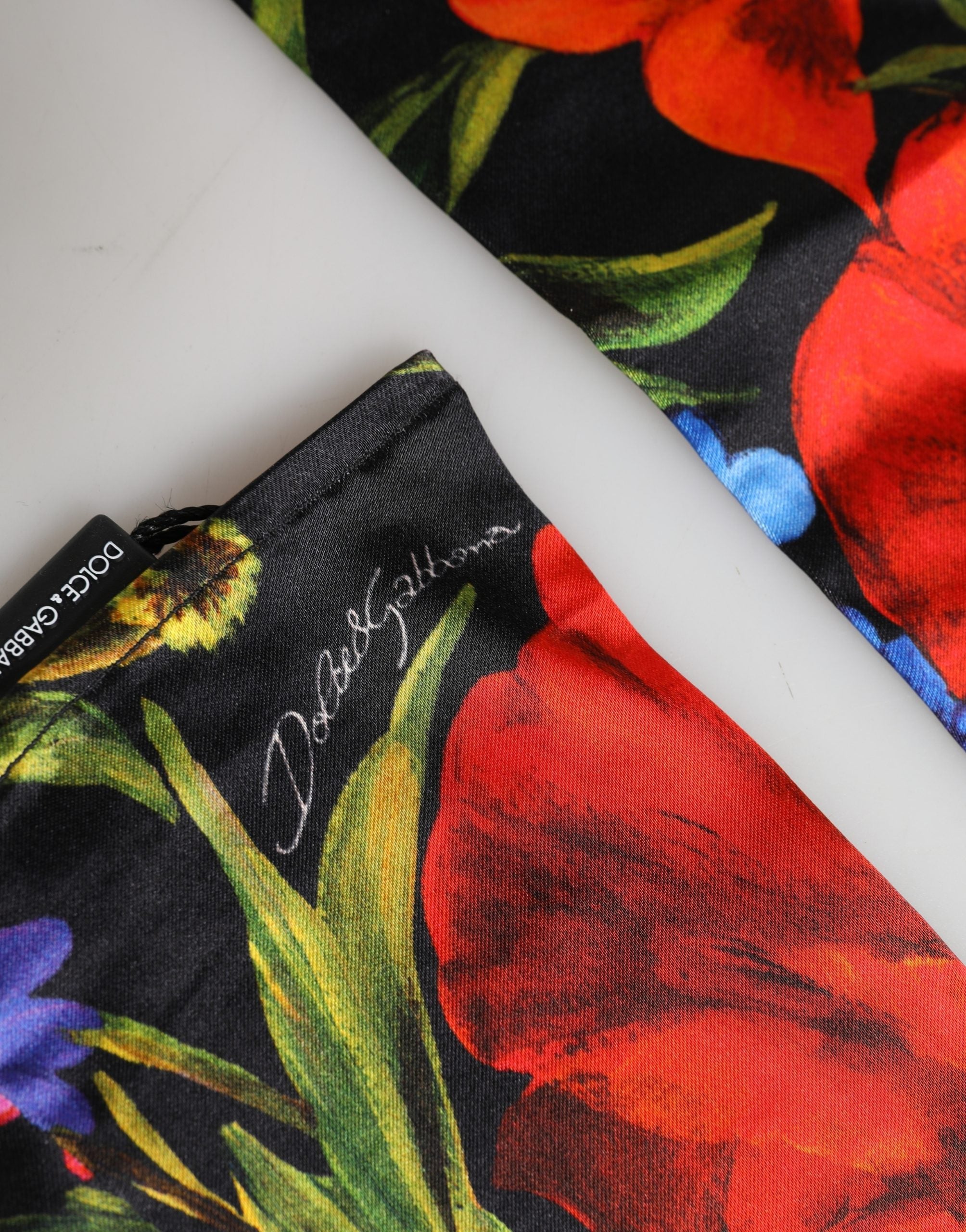 Dolce & Gabbana Multicolor Floral Print Elbow Length Women Women's Gloves (Pre-Owned)