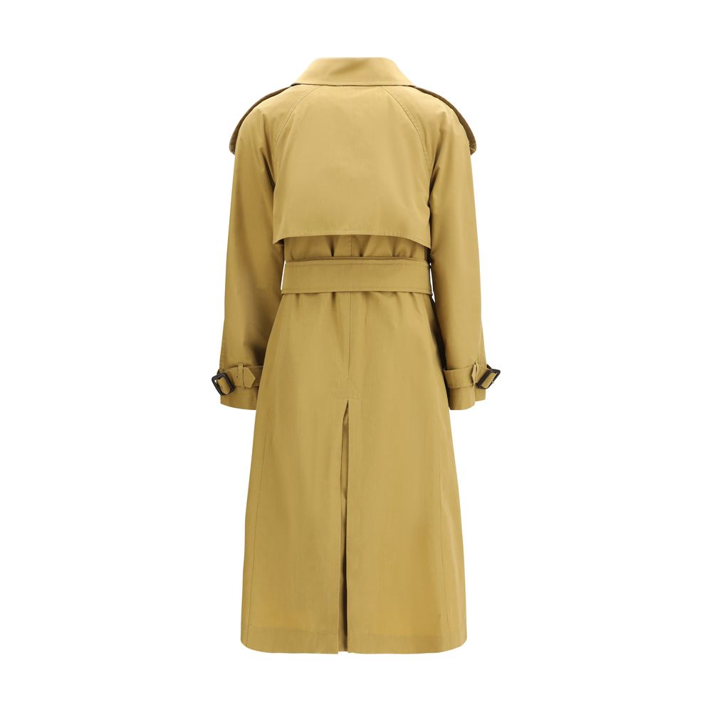Burberry Beige Polyester Trench Women's Coat