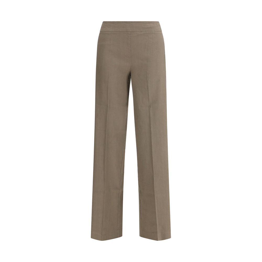Avenue Montaigne Beige Linen Casual Women's Pants