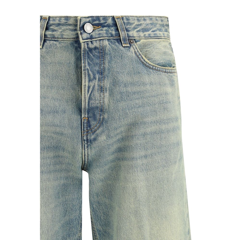 Haikure Blue Cotton Straight-Leg Women's Jeans