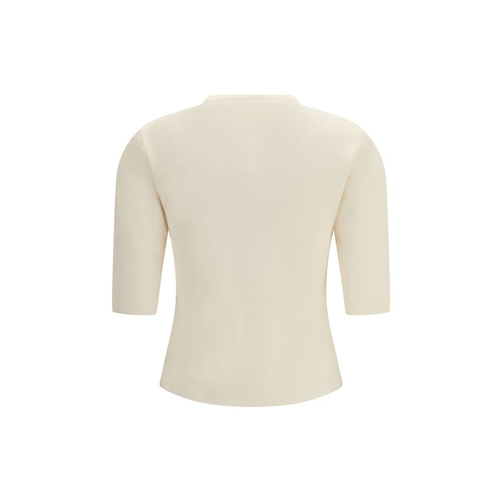 Max Mara Pure Beige Viscose Women's T-Shirt