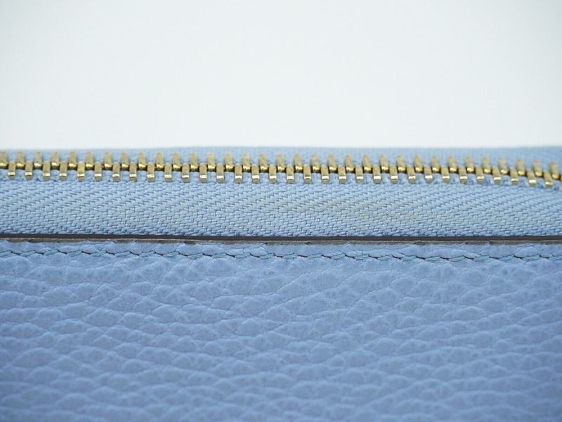 Gucci Interlocking G Blue Leather Wallet  (Pre-Owned)