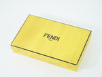 Fendi Round Zipper Black Leather Wallet  (Pre-Owned)