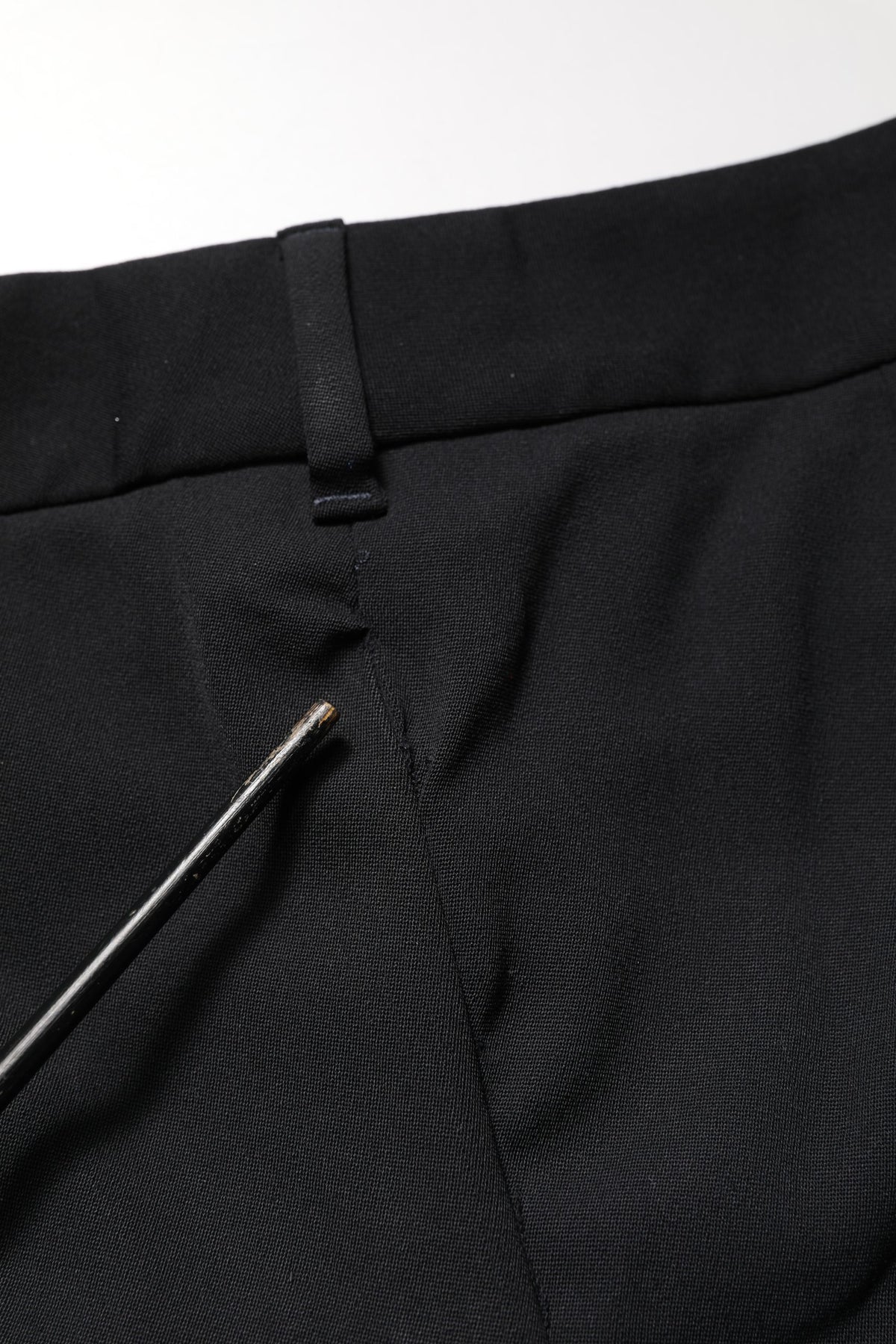 Dolce & Gabbana Black Wool High Waist Cropped Tapered Women's Pants (Pre-Owned)