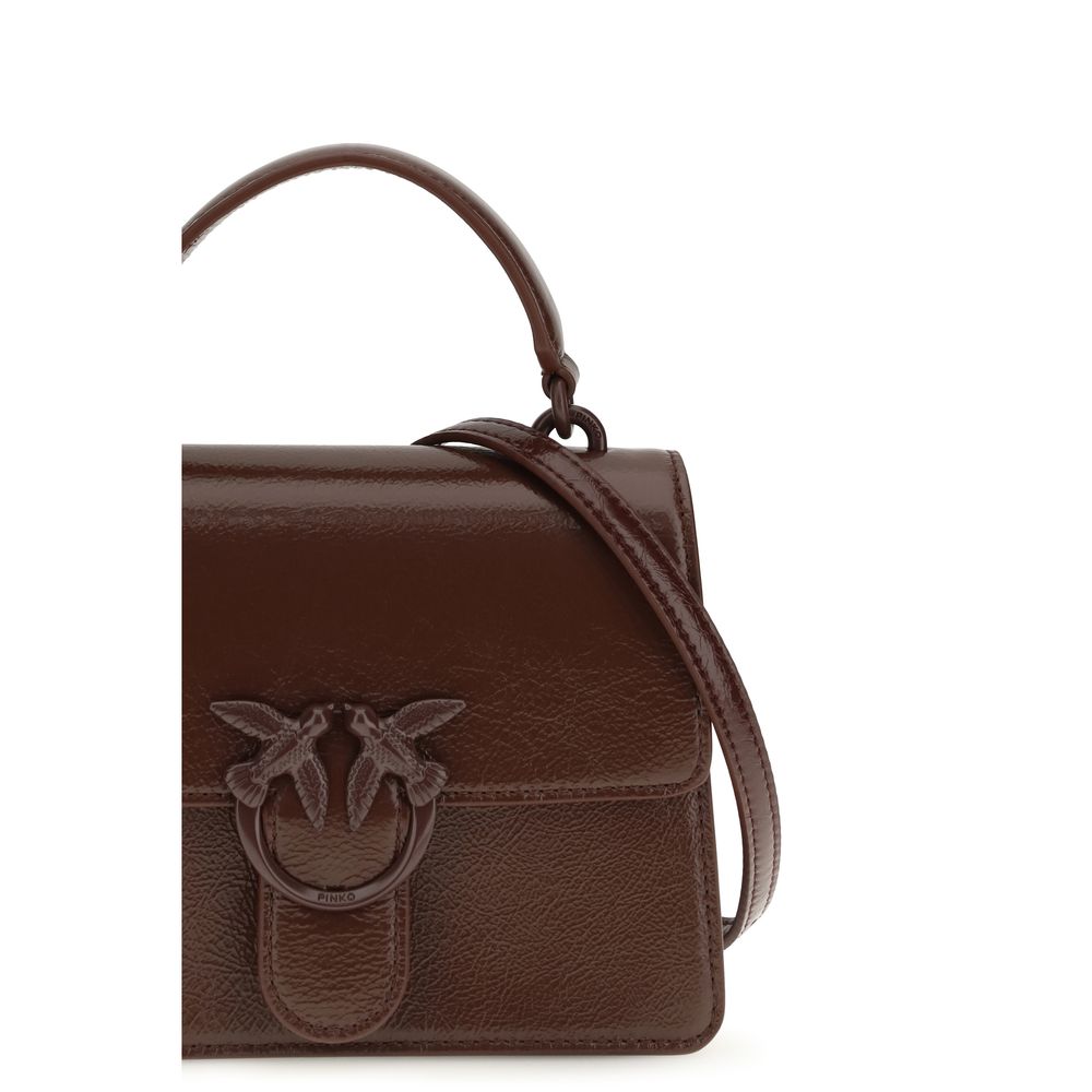 PINKO Brown Goatskin Women's Handbag