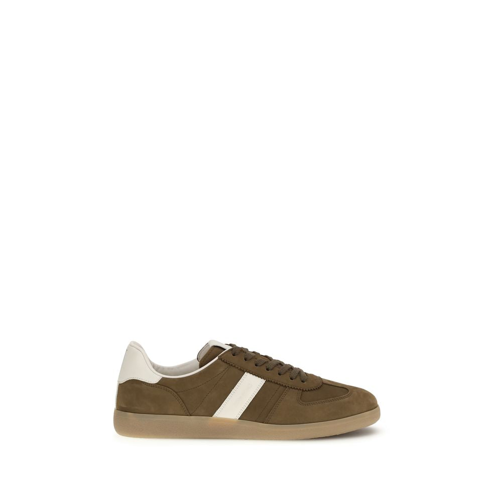 Tom Ford Brown Calf Leather Bos Taurus Low Top Men's Sneakers