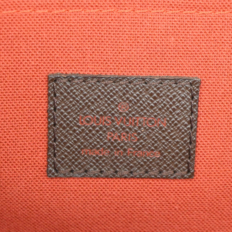Louis Vuitton Belem Mm Brown Canvas Shoulder Bag (Pre-Owned)