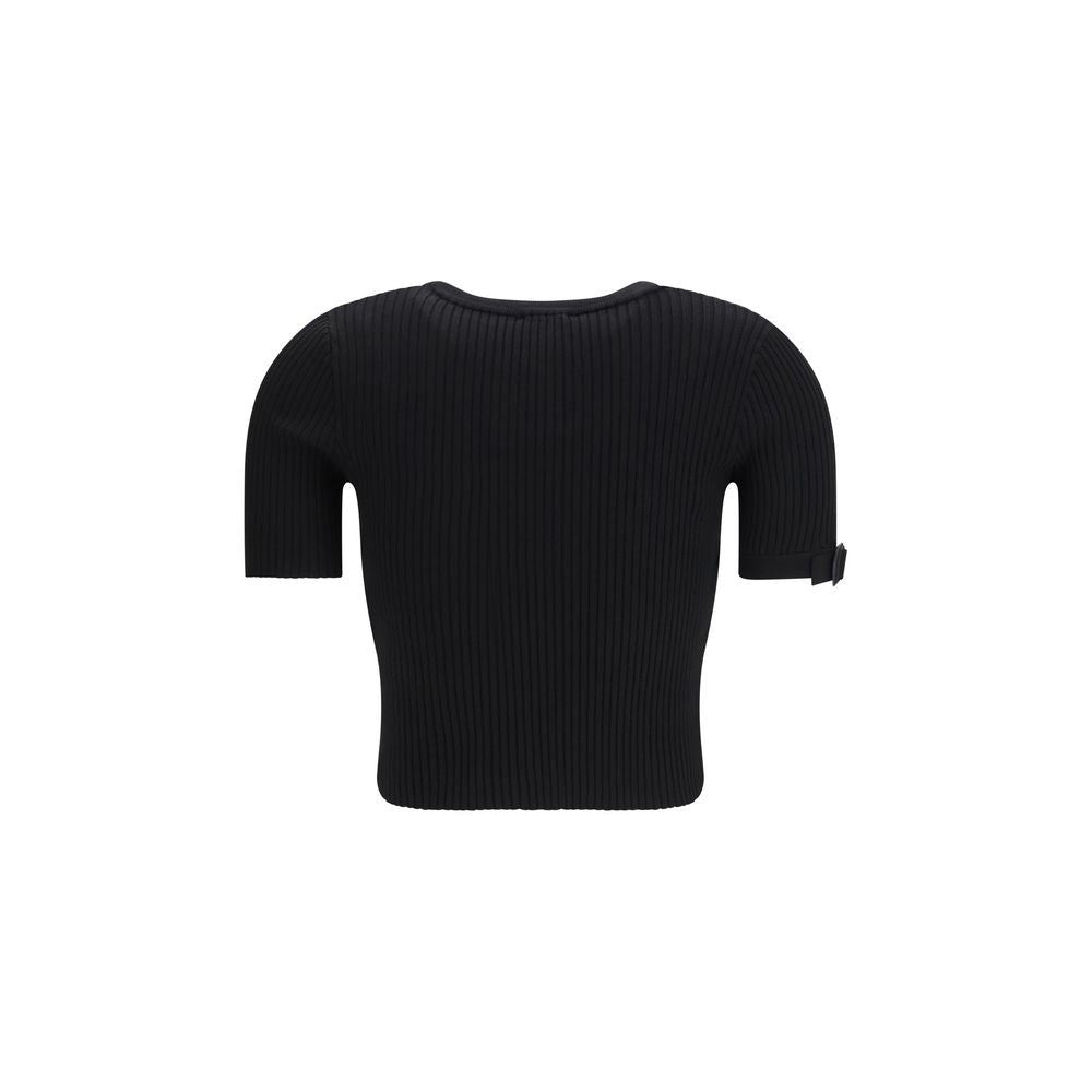 Courrèges Black Viscose Women's T-Shirt