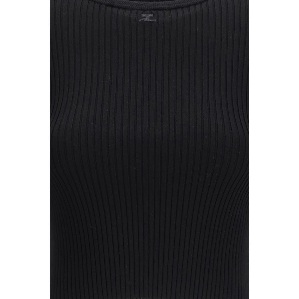 Courrèges Black Viscose Women's T-Shirt