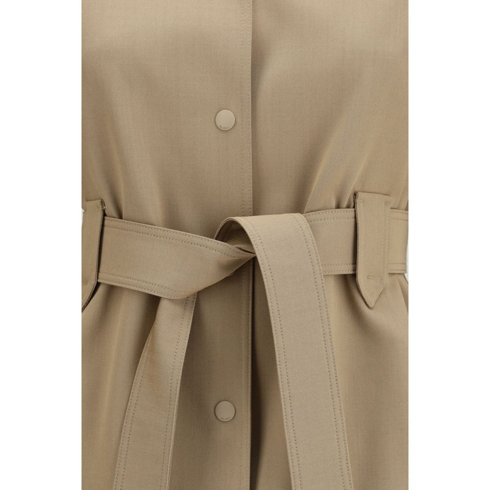 Max Mara Brown Wool Oves Aries Sleeveless Women's Jacket
