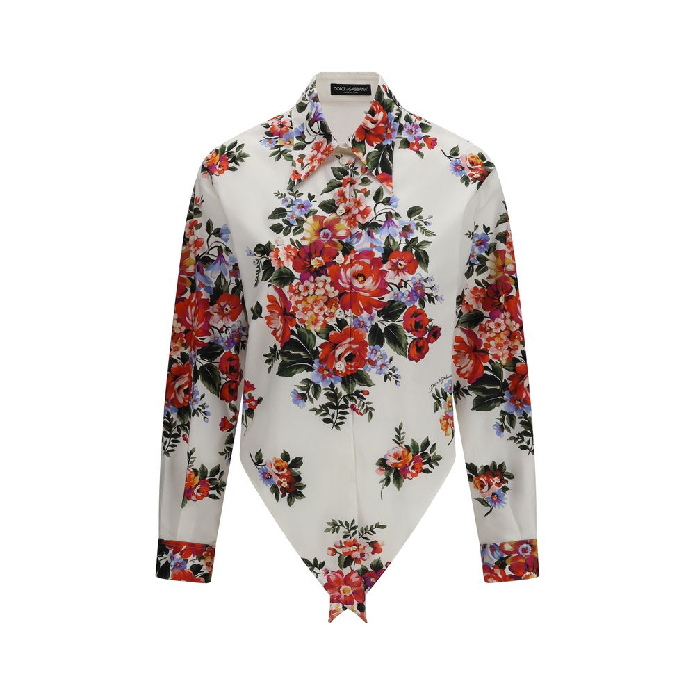Dolce & Gabbana Multicolor Cotton Pattern Women's Shirt