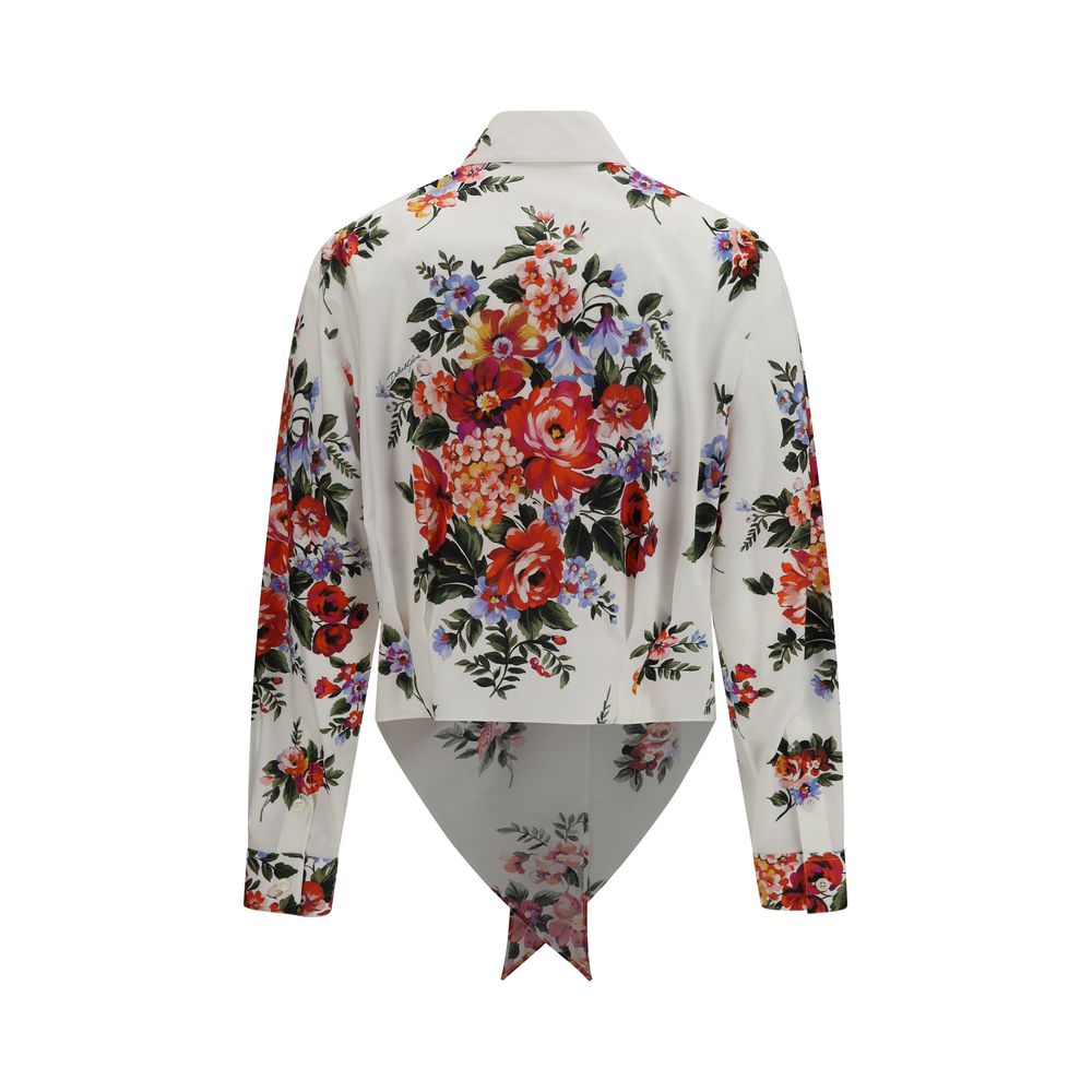 Dolce & Gabbana Multicolor Cotton Pattern Women's Shirt