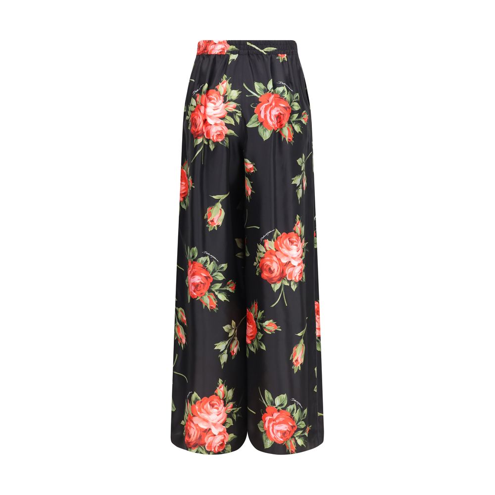 Dolce & Gabbana Multicolor Silk Casual Women's Pants
