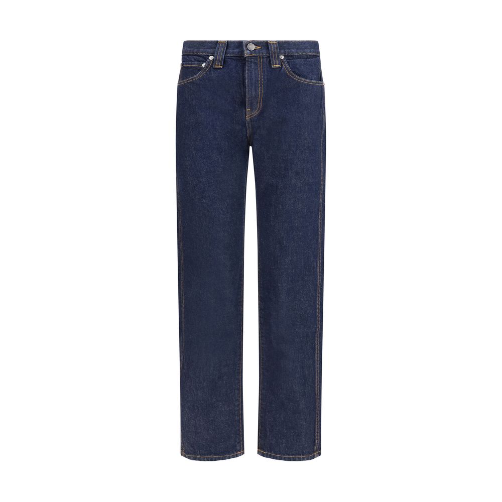 Khaite Blue Cotton Straight-Leg Women's Jeans