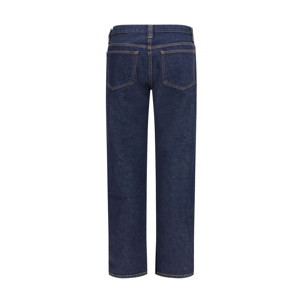 Khaite Blue Cotton Straight-Leg Women's Jeans