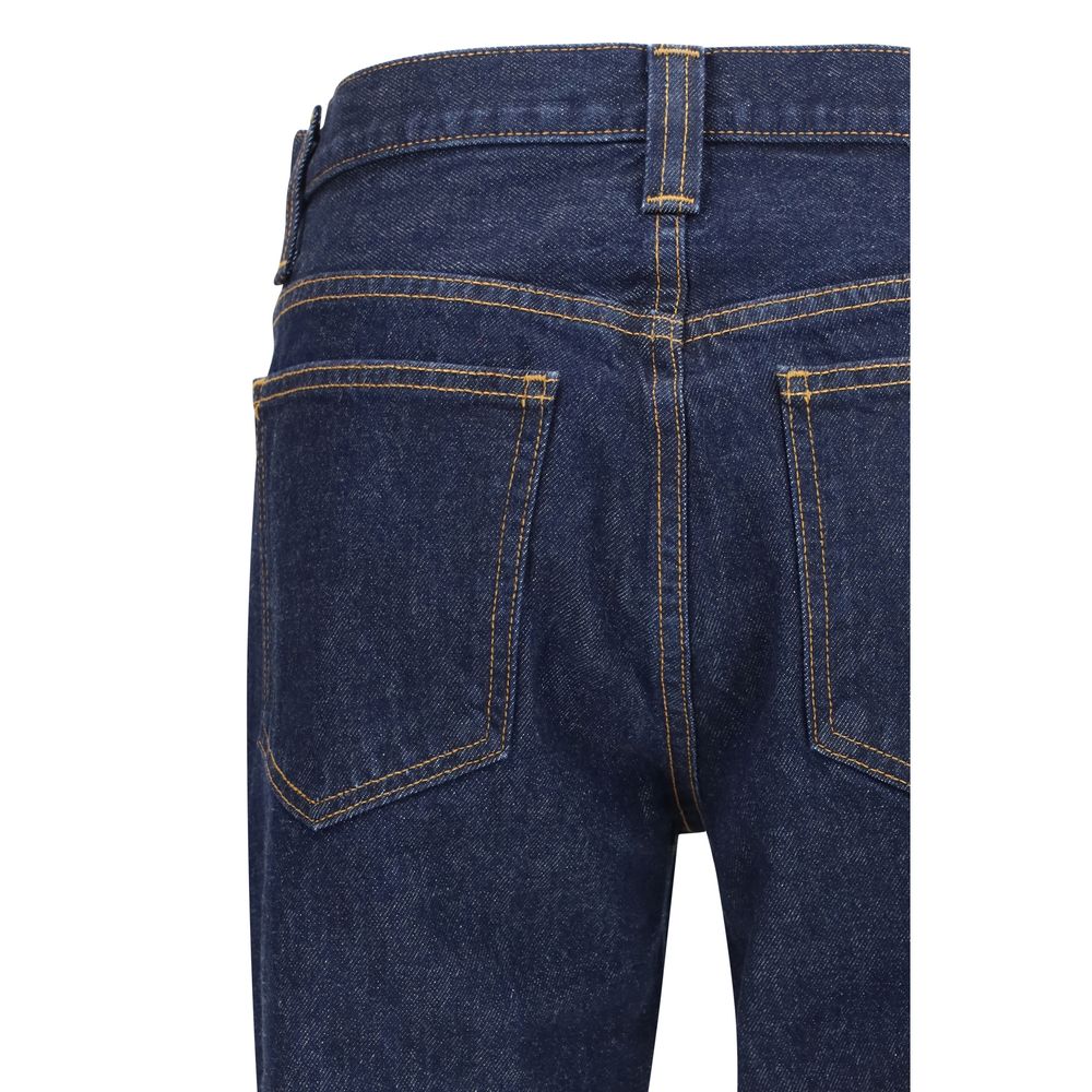 Khaite Blue Cotton Straight-Leg Women's Jeans