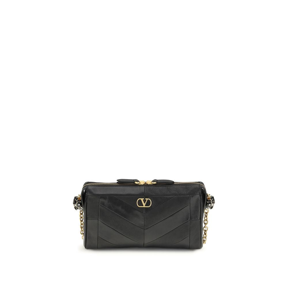 Valentino Garavani Black Lamb Ovis Aries Aries Shoulder Women's Bag